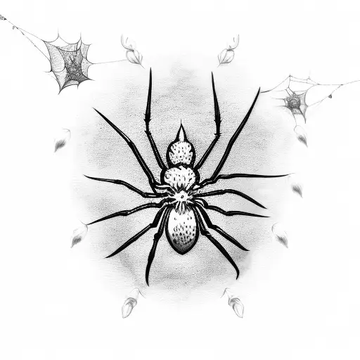 Spider With Webs Roses Thorns