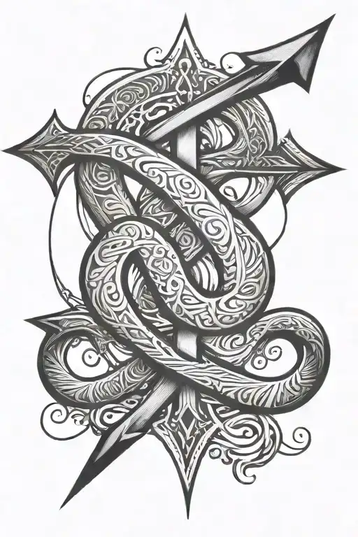 Infinity Symbol With Arrow Piercing