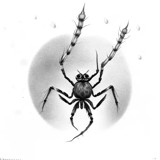 Rose With Venemous Spider