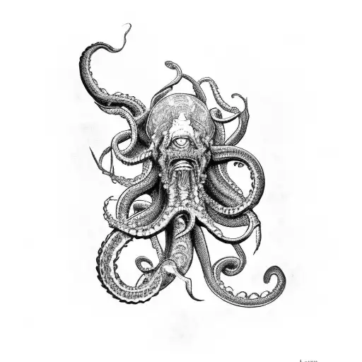 Kraken Attaking A Ship