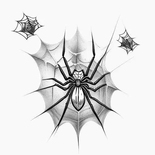 Spider With Webs Roses