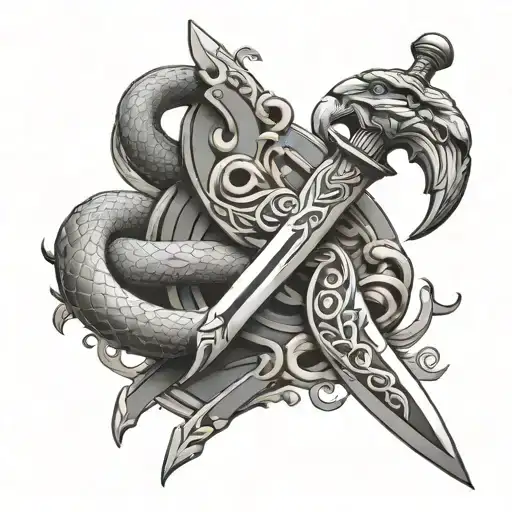 Hermes Sword With Snake Wrapped