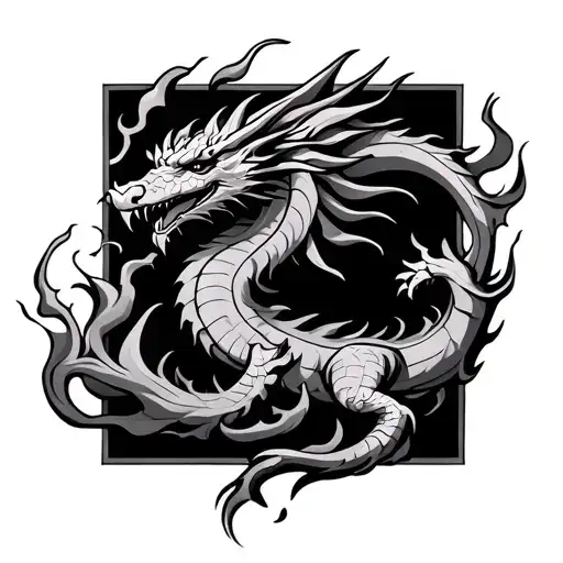 Nordic Dragon Breathing Fire