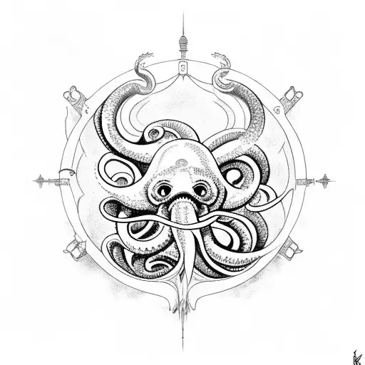 Kraken Under A Ship