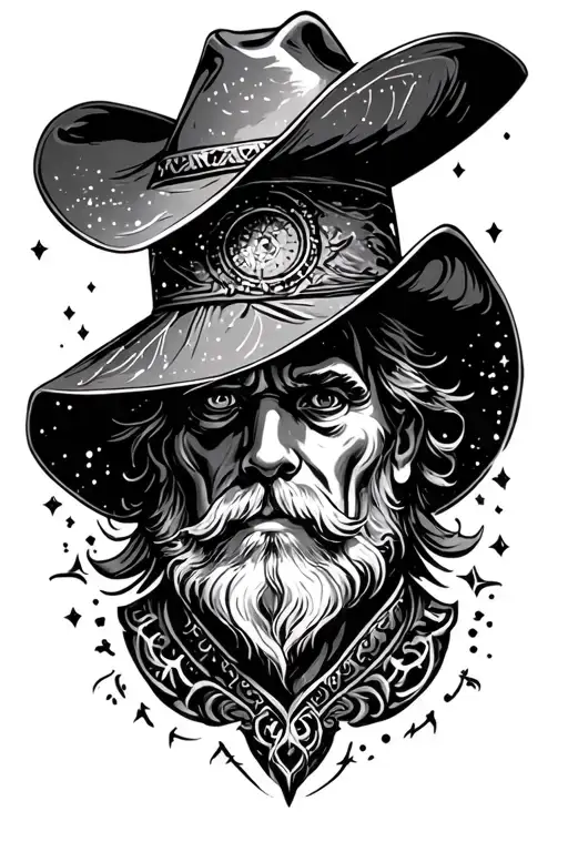 Orion Constellation Wearing A Cowboy Hat