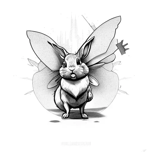 Fairy Tale Rabbit Holding Bomb