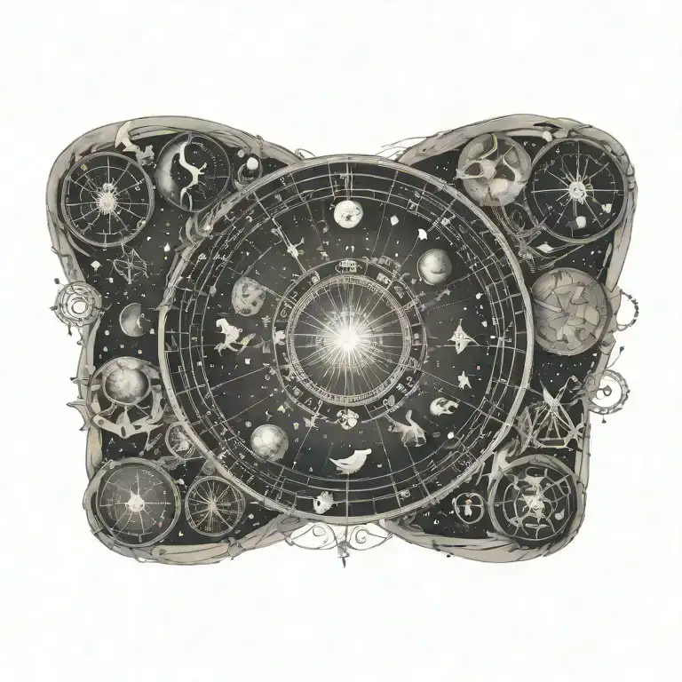 Zodiac Constellations And Alchemical Symbols