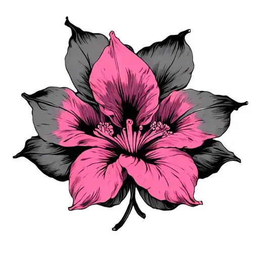 Pink Above The Chest With 3 Dates On Three Different Petals