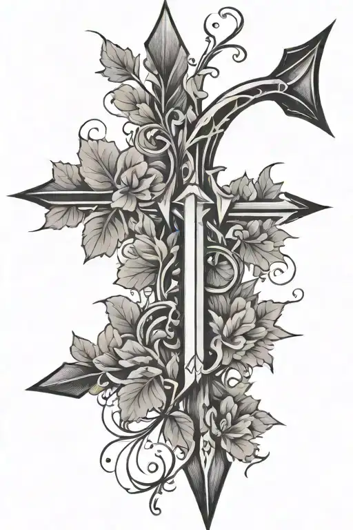 An Arrow With Vines