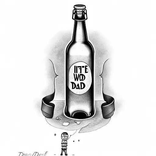 Bottle With The Words Dad And Monsters