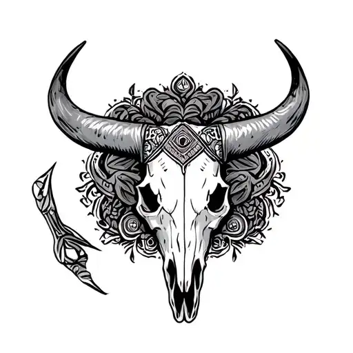 Western Patterns With Longhorn Skull