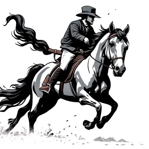 Someone Riding A Horse Galloping