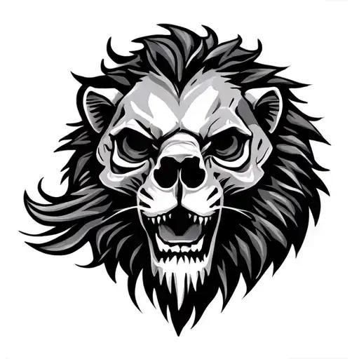 Lion Head Skull Muscle Car