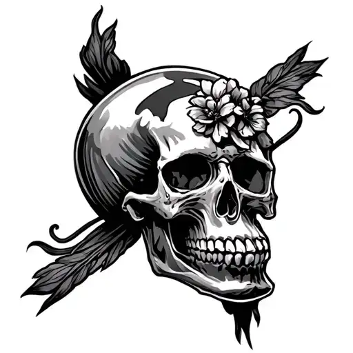 Skull Tattoo For Forearm