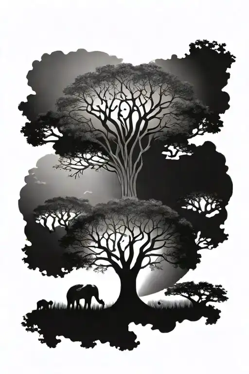 Tree Of Life Inside Africa With Kids Hands