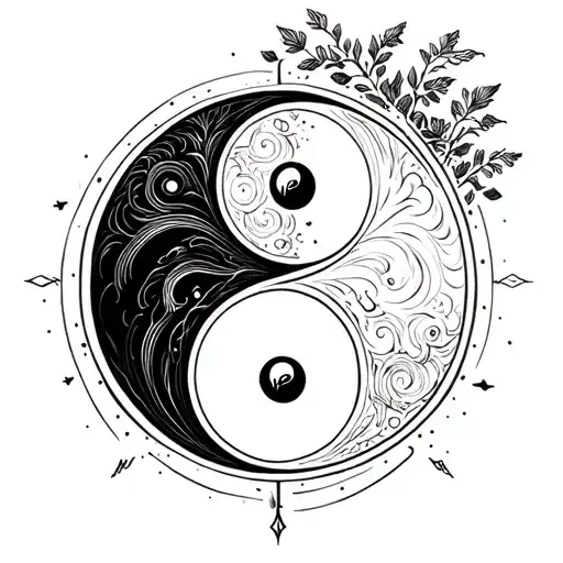 2 Separate Appa Yin And Yang Best Friend Tattoo Design