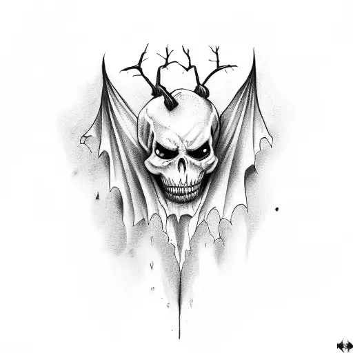 Halloween Bats And Ghosts