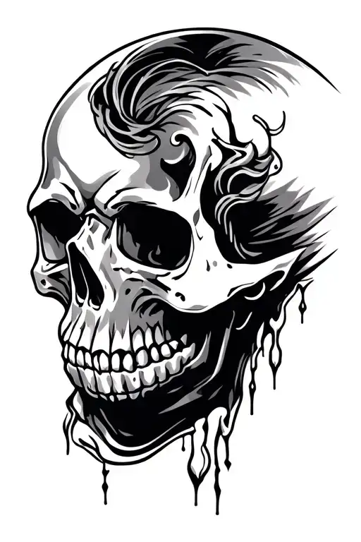 Male Skull Surrounded