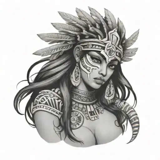 Sexy Nude Aztec Girl Getting Organsm