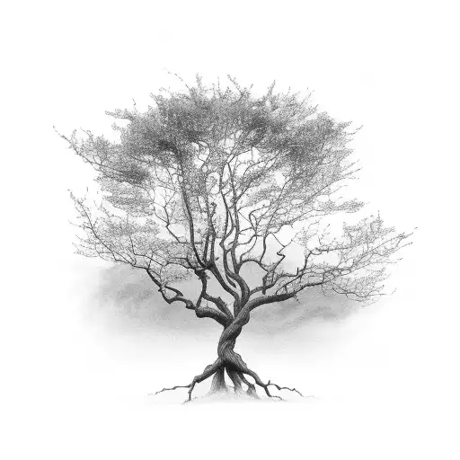 Lightning Stricking A Tree