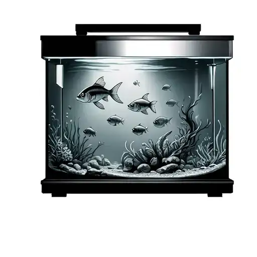 Aquarium Tank With Fish Swimming