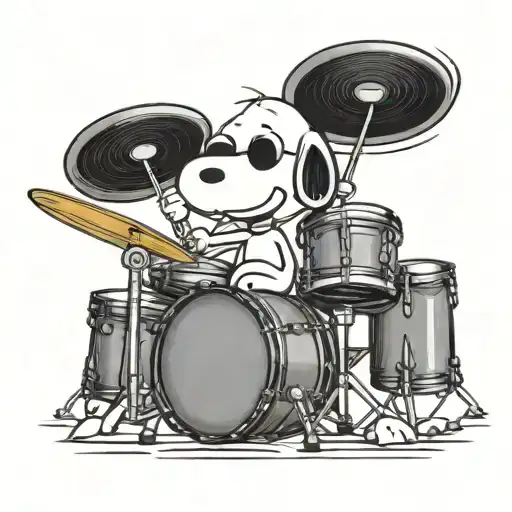 Snoopy And Drums