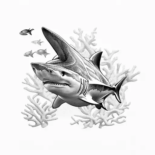 Coral Reef In The Shape Of A Shark