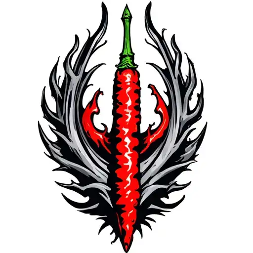 Trident Black And Red Hot Chili
