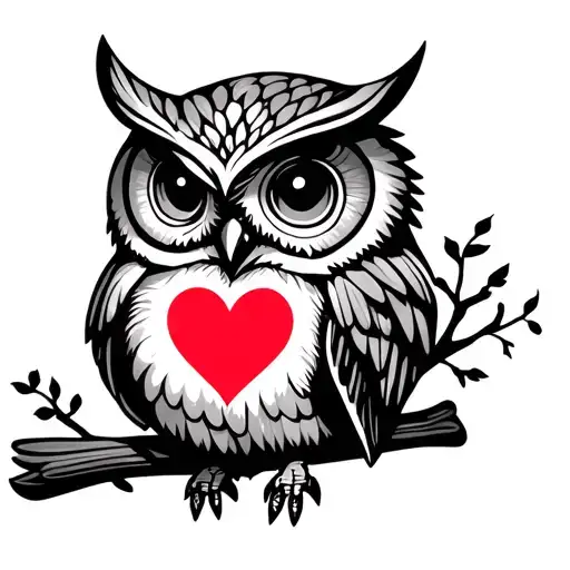 Owl With Heart