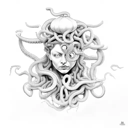 Medusa And Poseison Locked In Combat