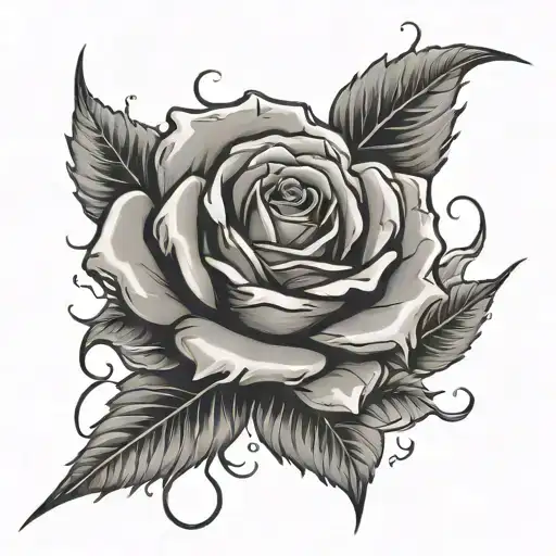 Thunder Cloud And Rose And Black