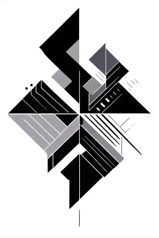 Fine Line Geometric Design Featuring