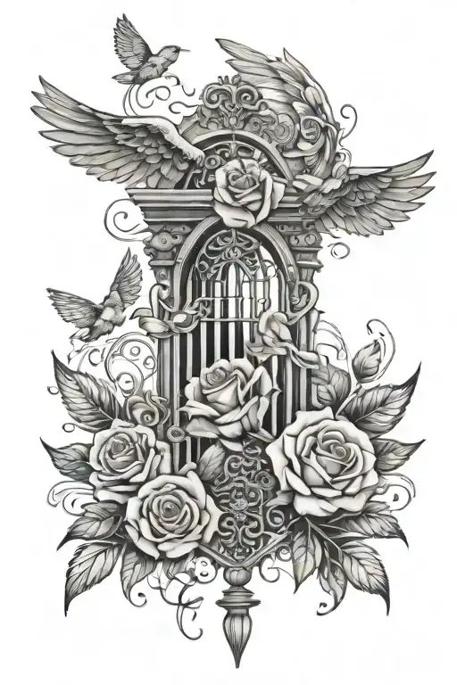 Rose Dove And Heaven Gates