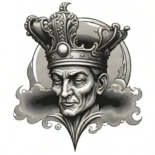 Slanted Crown On Moon