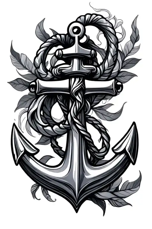 Black And Gray Irezumislee E With An Anchor