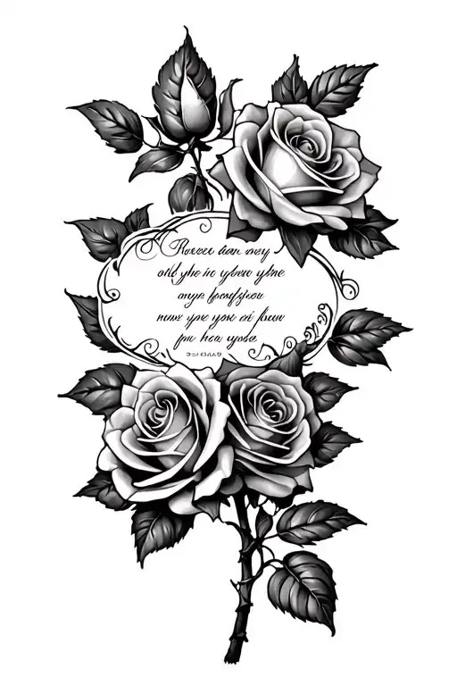 Roses With Scripture For Grandma