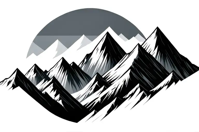 Mountain Range Geometric Design