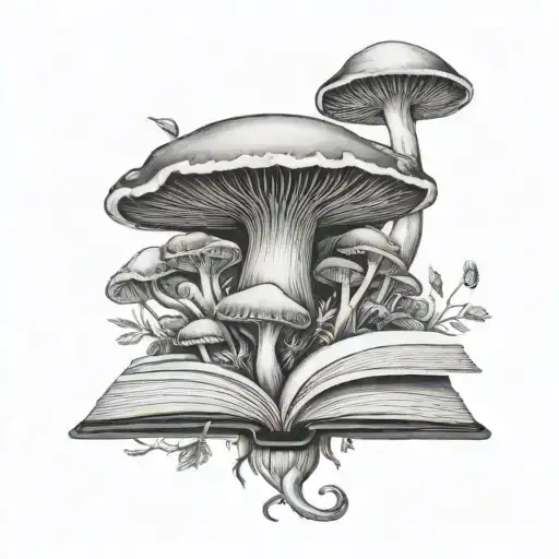 A Book With Mushrooms Growing
