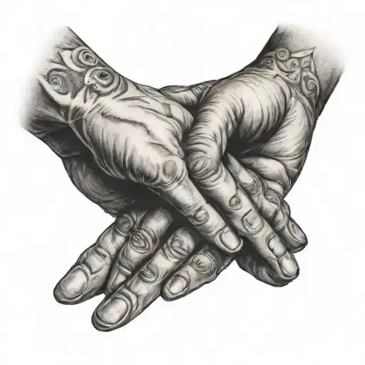 Baby Hand Holding Father Holding Hands