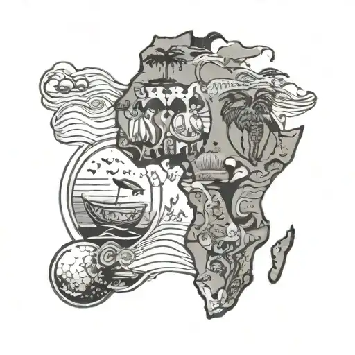 Africa Content With Golf Surf And Coffe