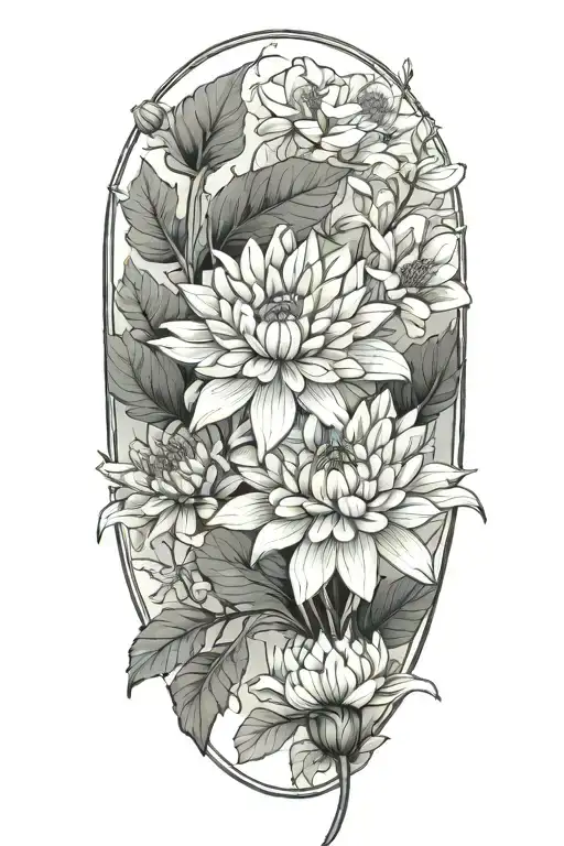 Chrysanthemum Long Eucalyptus And Dahlia