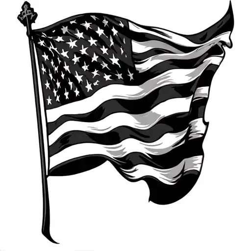 Usa Flag With Christian