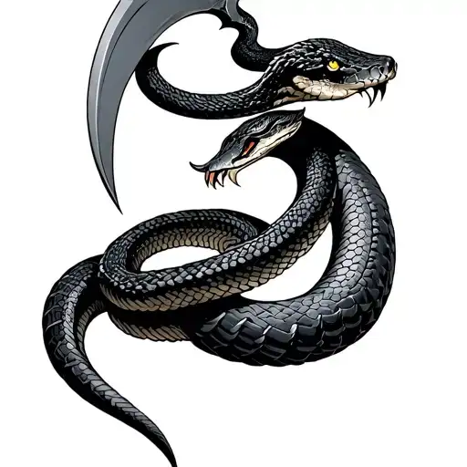 Snake Wrapped Scythe