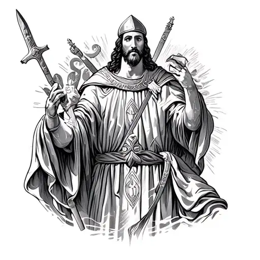 King Baldwin Iv And Jesus Christ At Crusades