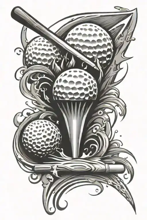 Paint Brush And Golf Ball