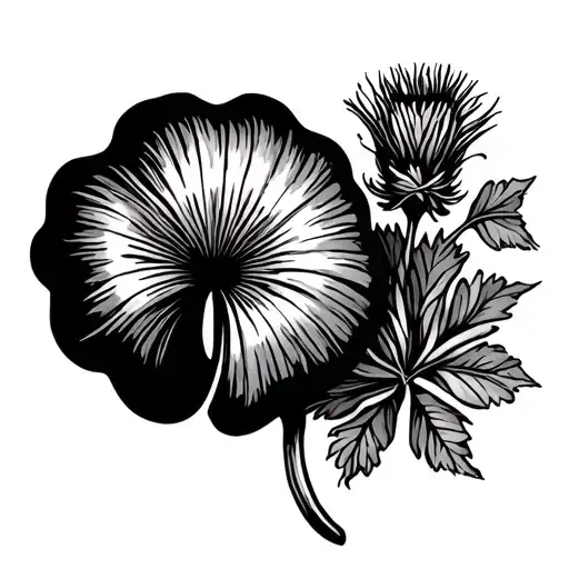 Shamrock And Shell With Thistle