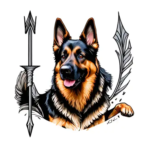 Arrow And German Shepherd