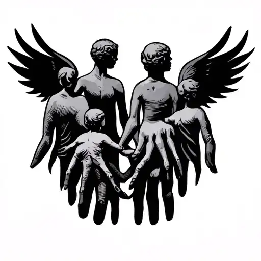 Sodiac Sign Cancer With Family Holding Hands