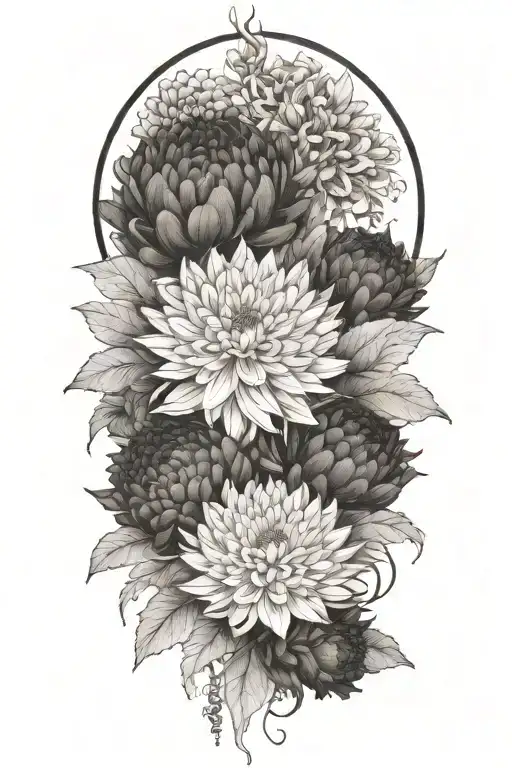 Chrysanthemum Long Eucalyptus And Dahlia