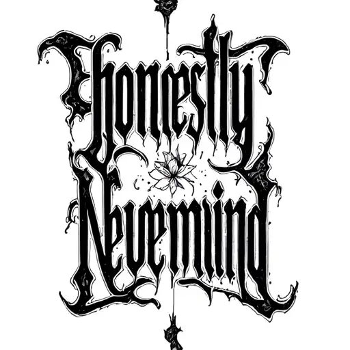 Honestly Nevermind Text In Gothic